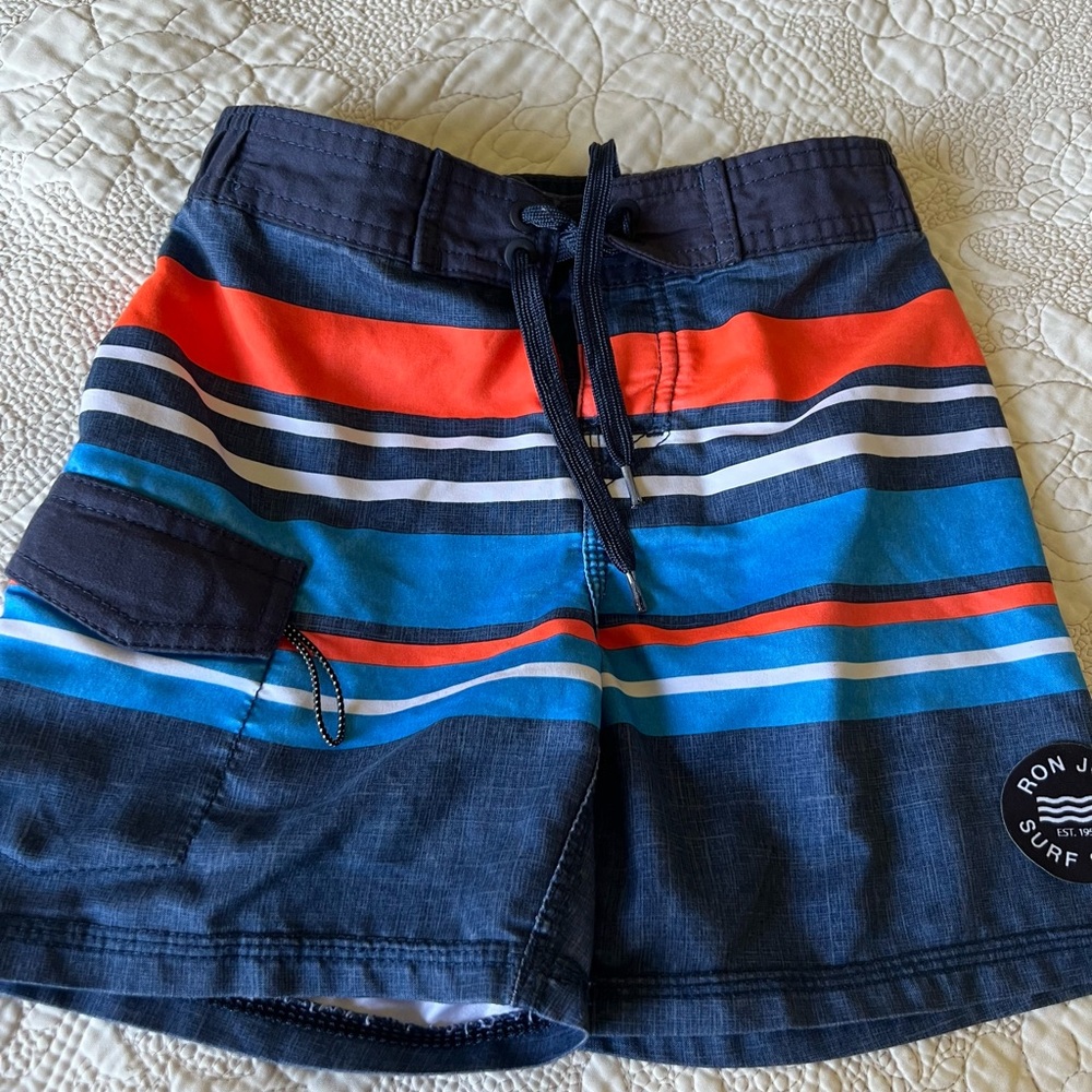 Ron Jon Surf Shop Hybrid Board Shorts kids  3T Swim Trunks UV Land Water